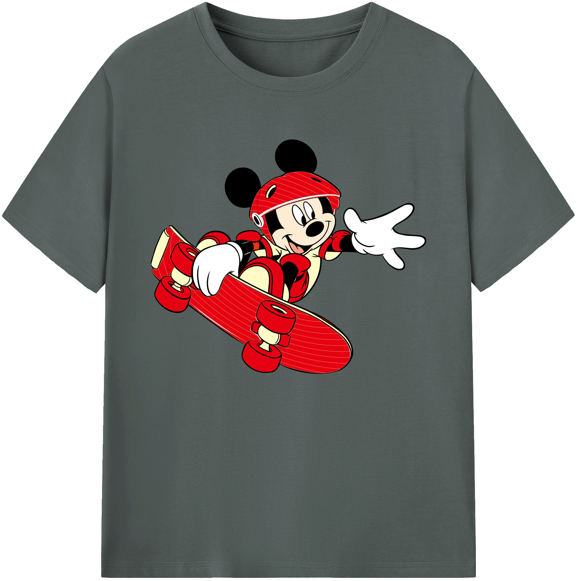 ミッキーマウス Mickey Mouse 綿100％ メンズ半袖Tシャツ｜肌触りやわらか＆通気性